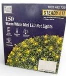 Home Accent Holiday 150 Warm White Mini Led Net Lights Christmas 4'X6' 2X Bright. Fixed Price $24.99.