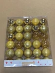 Holiday Lane Set 30 Assorted Shatterproof Ball Ornament Gold Nwt. Fixed Price $15.99.
