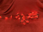 Vintage Silvestri Red Poinsettia Christmas Tree Flower Strand 20 Lights & Covers. Fixed Price $29.99.