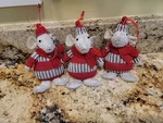 Northlight Style 6 Rustic Christmas Woodland Mouse Creature Ornaments Set Of 3. Fixed Price $18.99.