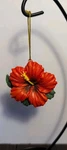 Hand Painted Red Hibiscus Christmas Ornament Designed Hawaii Island Heritage. Fixed Price $17.99.