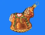 Gingerbread Rocking Horse Blown Glass Christmas Tree Ornament. Fixed Price $21.95.