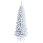 Costway 5FT Unlit Artificial Slim Pencil Christmas Tree With Metal Stand White. Fixed Price $34.99.