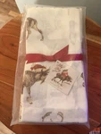 Pottery Barn Silly Stag Christmas Reindeer Cotton Napkins Set Of 4. Fixed Price $40.00.