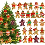 24PCS Mini Gingerbread Man Ornaments For Christmas Tree - Holiday Hanging Cha.... Fixed Price $20.54.