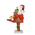 Productworks 32IN Peanuts 3D Pre Lit Led Yard Art Snoopy W/tree On Mailbox, Red. Fixed Price $99.99.