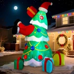 Alupssuc 12FT Inflatable Christmas Tree Outdoor Decoration W/ Led Lights, Santa,. Fixed Price $83.98.