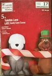 Gemmy Christmas 5 Ft Dog Yuletide Lane Candy Cane Scene Inflatable. Fixed Price $34.99.
