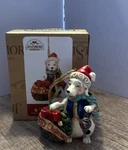 2013 Jim Shore Heartwood Creek Christmas Dog & Wreath Hanging Ornament 4034409D. Fixed Price $18.00.