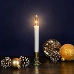 Northlight 9" Brass Indoor Christmas Candle Lamp With Sensor - Clear C7. Fixed Price $12.49.