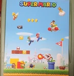 Nintendo Super Mario Bulletin Board Framed Wall-mounted Wood Rectangle Blue. Fixed Price $20.00.