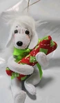 Annalee Cheery Doggie Puppy X Mas 6 "white W/ Argyl Print Bone 2014. Fixed Price $9.57.