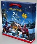 Jigsaw Advent Calendar, Nativity Theme - 24 Puzzles 50 Pieces Each. Fixed Price $19.95.