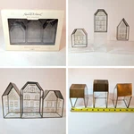 Hearth & Hand With Magnolia Decorative Glass House Set, 3-PIECE, Christmas. Fixed Price $38.95.
