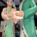 Holiday Living 6.5 Ft Nativity Holy Family Lighted Airblown Inflatable Christmas. Fixed Price $25.00.