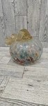 Boston International Hand Blown & Crafted Large Mottled Glass Pumpkin. Fixed Price $34.98.