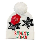 Holiday Time Womens Santas Helper Pom Beanie Hat Winter White. Fixed Price $22.99.