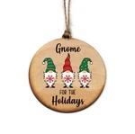 Gnome For The Holidays Christmas Ornament - Wooden Xmas Tree Decor Gift. Fixed Price $7.99.