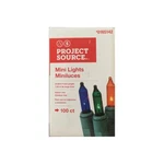 Project Source 100 Count Mini Christmas Lights, Multicolor. Fixed Price $10.49.