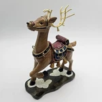 Santas Reindeer Christmas Holiday Figurine Beautfully Detailed 6" Tall. Fixed Price $15.94.
