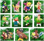 Zelda 11 Piece Link And Friends Christmas Tree Ornament Set - 3" Tall Unique. Fixed Price $29.99.