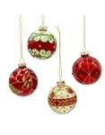 Kurt Adler Holiday Formal Mercury Glass Ball Ornaments 65MM 4PC Set. Fixed Price $29.90.