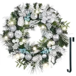 Valery Madelyn 30'' Pre-lit Christmas Wreath For Front Door With Light. Fixed Price $118.76.