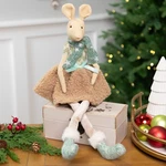 Northlight Sitting Mouse Girl Plush Dress Christmas Figure With Dangling. Fixed Price $31.49.