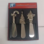 3 Holiday Classic Spreaders Santa/candy Cane/christmas Tree, Innovage. Fixed Price $9.60.