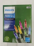New Philips Indoor/outdoor 100 Multi Color Mini String Lights 24.7' Christmas. Fixed Price $15.96.