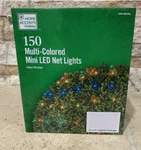 Home Accents Holiday 150 Multi Colored Mini Net Lights 4X6 New Fast Ship. Fixed Price $21.99.