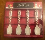 Williams-sonoma Spoons Nordic Elf Snowman Stoneware Christmas Holiday. Fixed Price $14.00.