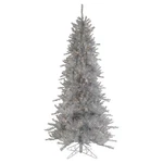Northlight 7.5FT Silver Tinsel Slim Artificial Christmas Tree Clear Lights. Fixed Price $510.49.