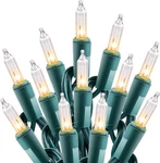 Minetom Clear Christmas 200 Count 50 Feet Bulb Mini Lights, Waterproof. Fixed Price $52.83.
