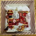 Elegant Engine Train Blown Glass Ornament Made Poland - Hallmark 2017. Fixed Price $25.00.
