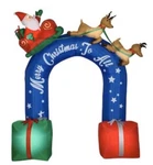 New 9 Ft Inflatable Sleigh Ride Archway Merry Christmas To All Santa Reindeer. Fixed Price $79.99.