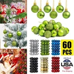 60PCS Christmas Ball Ornaments Holiday Party, Wreath & Tabletop Xmas Decorations. Fixed Price $9.68.