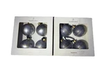 Hearth With Magnolia Black Silver Metal Christmas Ornaments Set 2. Fixed Price $32.95.