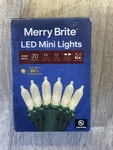 Merry Brite 70 Count Led Mini Style Christmas Lights Warm White Green Wire. Fixed Price $12.95.
