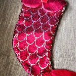 Mermaid Sparkel Holiday Time Fuchsia Hot Pink Sequins Stocking. Fixed Price $7.99.