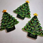 Mr. Christmas Nostalgic Appetizer Plate Set Of 3 Ceramic Tree 9X7 Nwt. Fixed Price $35.50.