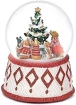 100MM 6" Musical Christmas Snow Globe With Dogs Around Tree Plays. Fixed Price $92.16.