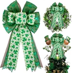 Hongsome Green St Patricks Day Tree Top Glitter Bow For Shamrock Decorations. Fixed Price $22.93.