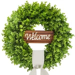 Chrisxiao 20'' Boxwood For Front Door Artificial Spring Wreath, All Ye.... Fixed Price $38.04.