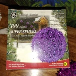 Ge Holiday Classic 6" Super Sphere 100 Lights Starburst Balls Purple. Fixed Price $39.00.
