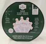 Holiday Time 500 Ct Warm White Dome Led Christmas Lights Wire 105.7 Ft New. Fixed Price $23.98.