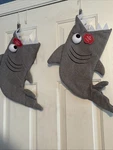 New 2025 Holiday Time Gray Shark Christmas Stocking With Teeth 20IN 3D Eyes. Fixed Price $18.99.