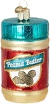 Old World Christmas Jar Of Peanut Butter Glass Ornament Owc Tag-new. Fixed Price $16.99.