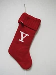 White Red Knit Christmas Stocking 18" Tall 9.5" Wide By Wondershop. Fixed Price $24.99.