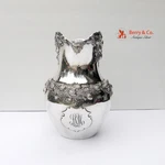 Water Pitcher Pinecones And Needles Sterling Silver Redlich 1900 Mono Lsm. Fixed Price $3437.50.